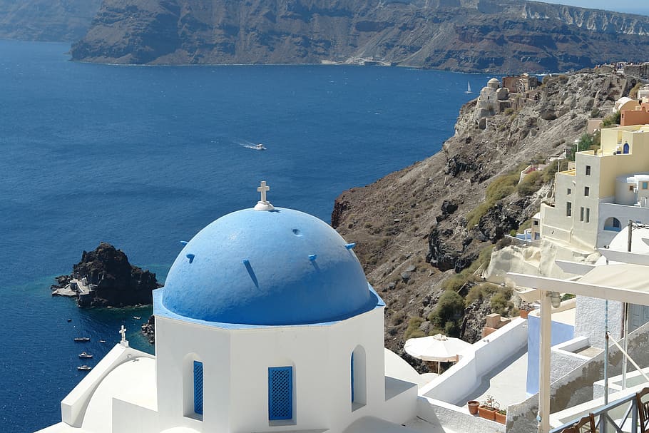 santorini, view, greece, travel, greek, europe, island, summer, tourism, vacation