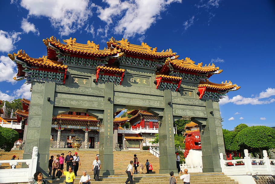 wen wu temple, sun moon lake, nantou district, taiwan, temple, chinese, religion, shrine, taoism, culture