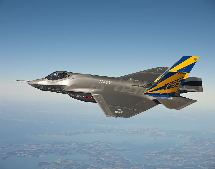 Foto, gris, caza, avión, Marina, F-35, avión de combate, jet, Lockheed Martin F 35 Lightning II, 2011