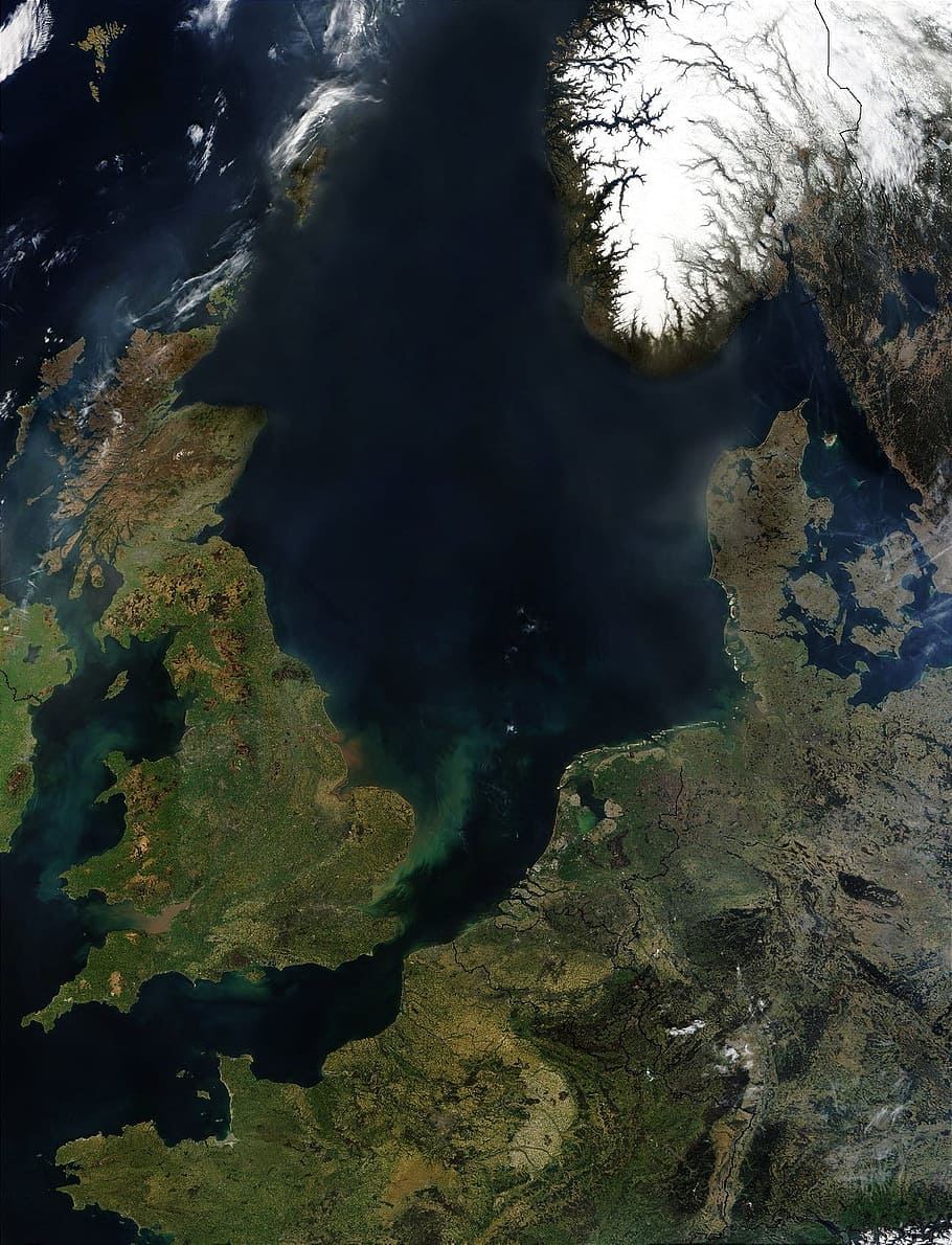 satellite view photo, islands, england, ireland, northern europe, europe, aerial view, satellite image, satellite photo, map