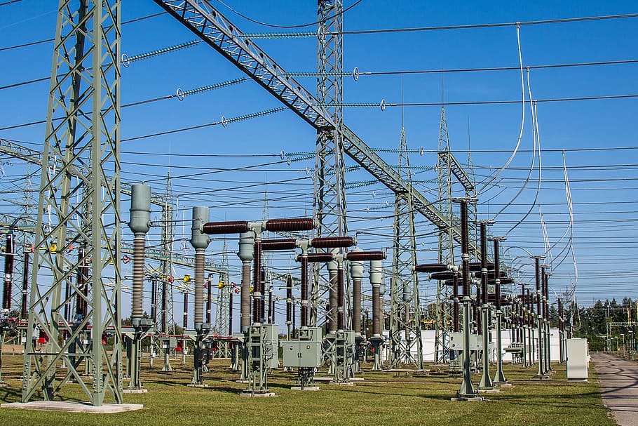 substation, electricity, current, high voltage, transformer, power generation, strommast, power line, line, energy