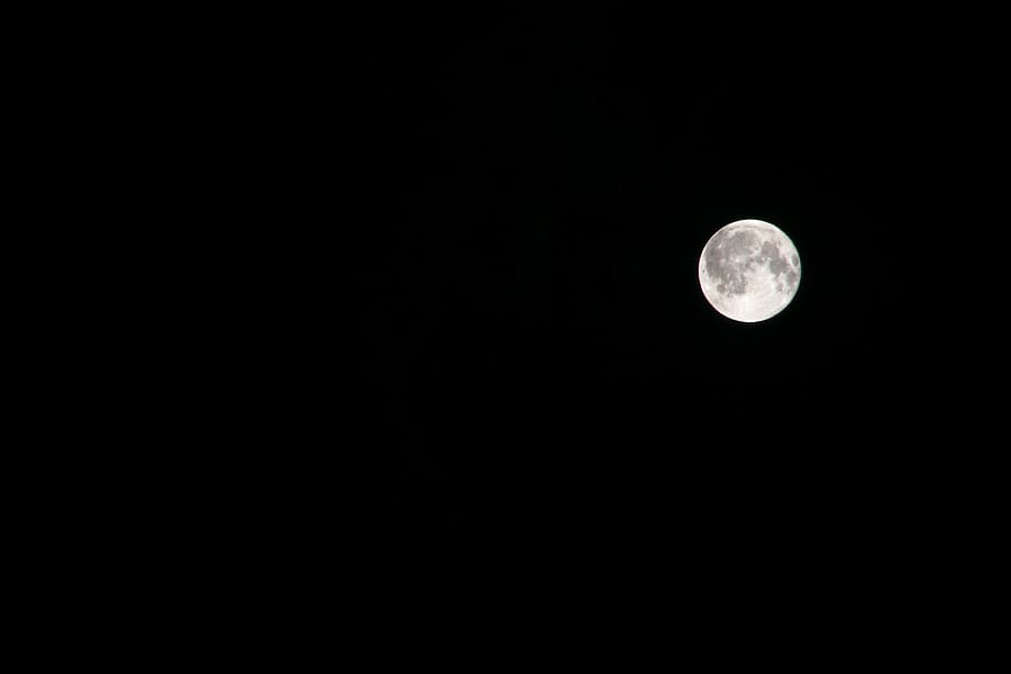 luna llena, luna, noche, cerca, astronomía, paisaje lunar, oscuridad, atmósfera, cráteres lunares, luz de luna