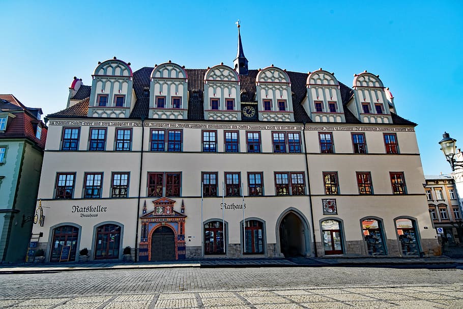 Naumburg, Sajonia-Anhalt, Alemania, casco antiguo, lugares de interés, edificio, ayuntamiento, antiguo ayuntamiento, Ratskeller, Europa