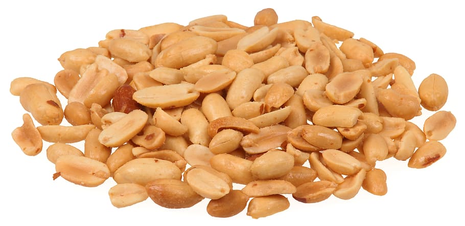 ilustração de amendoins, alimentos, comer, dieta, plantadores, amendoins, pilha, fundo branco, cortar, alimentação saudável