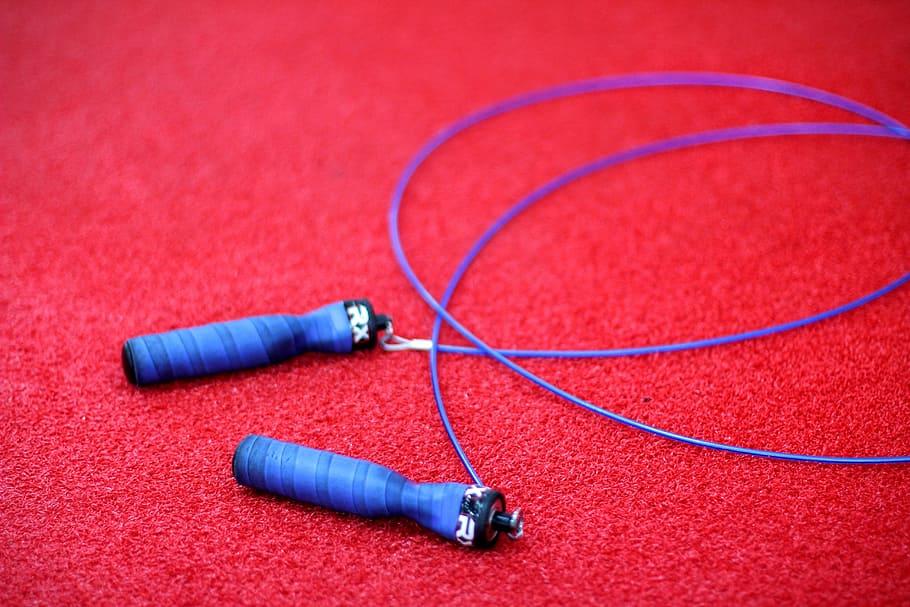 azul, rx, saltar, cuerdas, superficie, cuerda de saltar, manija, alfombra, alfombra roja, deporte