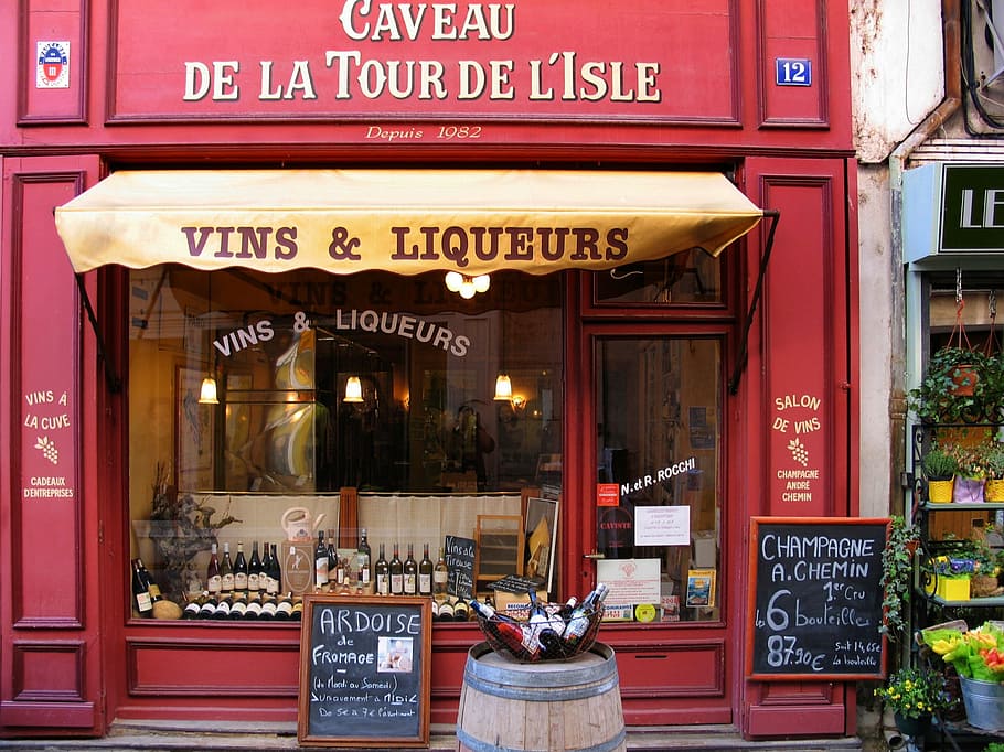 caveau, de, la, tour, l'isle, l 'isle signage, l'isle-sur-la-sorgue, wine and liqueur, music, provence