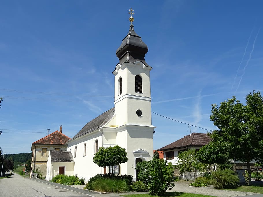 burgenland, gaas, viña maria, la iglesia de la rama, hl, ann, iglesia, röm-kath, arquitectura, exterior del edificio