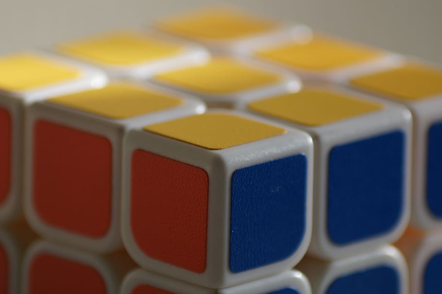 rubik, negócios, cubo, canto, cubo de rubik, resolver, 3D, colorido, resolução, natural