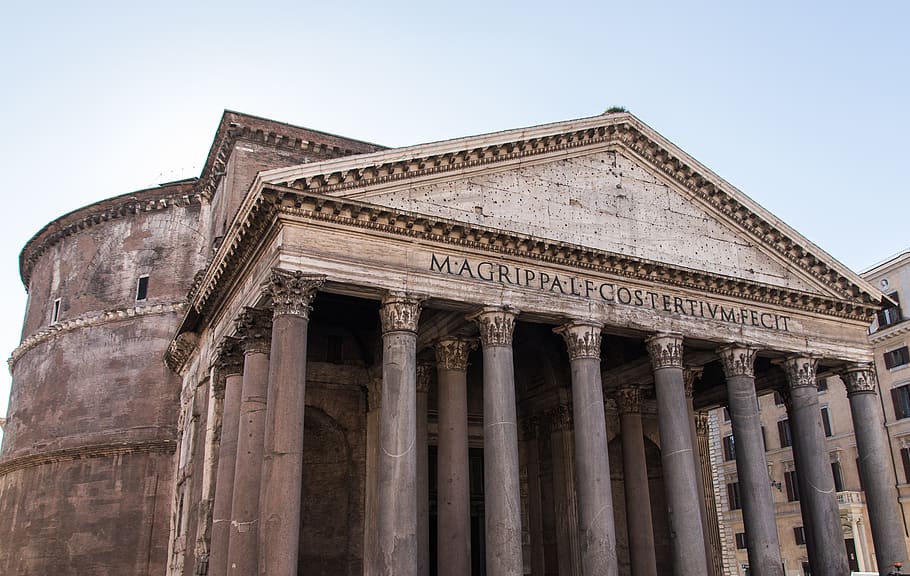 pantheon, rome, italy, architecture, construction, monument, church, tourism, ancient, temple