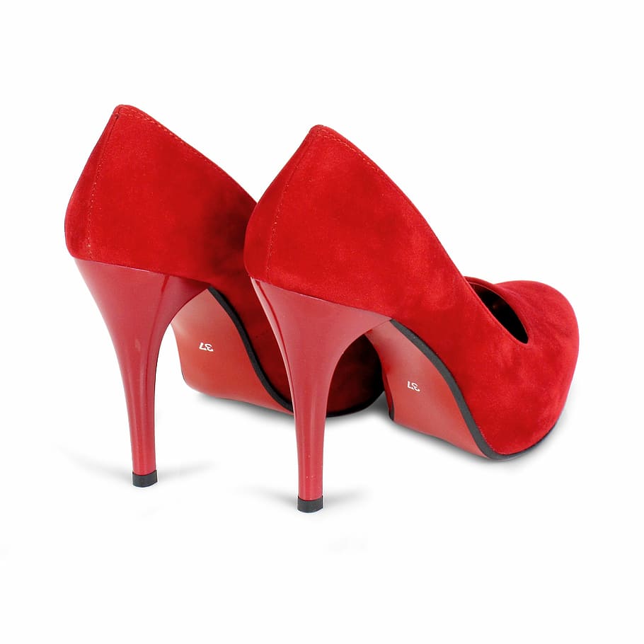 pair, re, suede, close-toe, platform, stilettos, women's shoes, red, pin, fashion