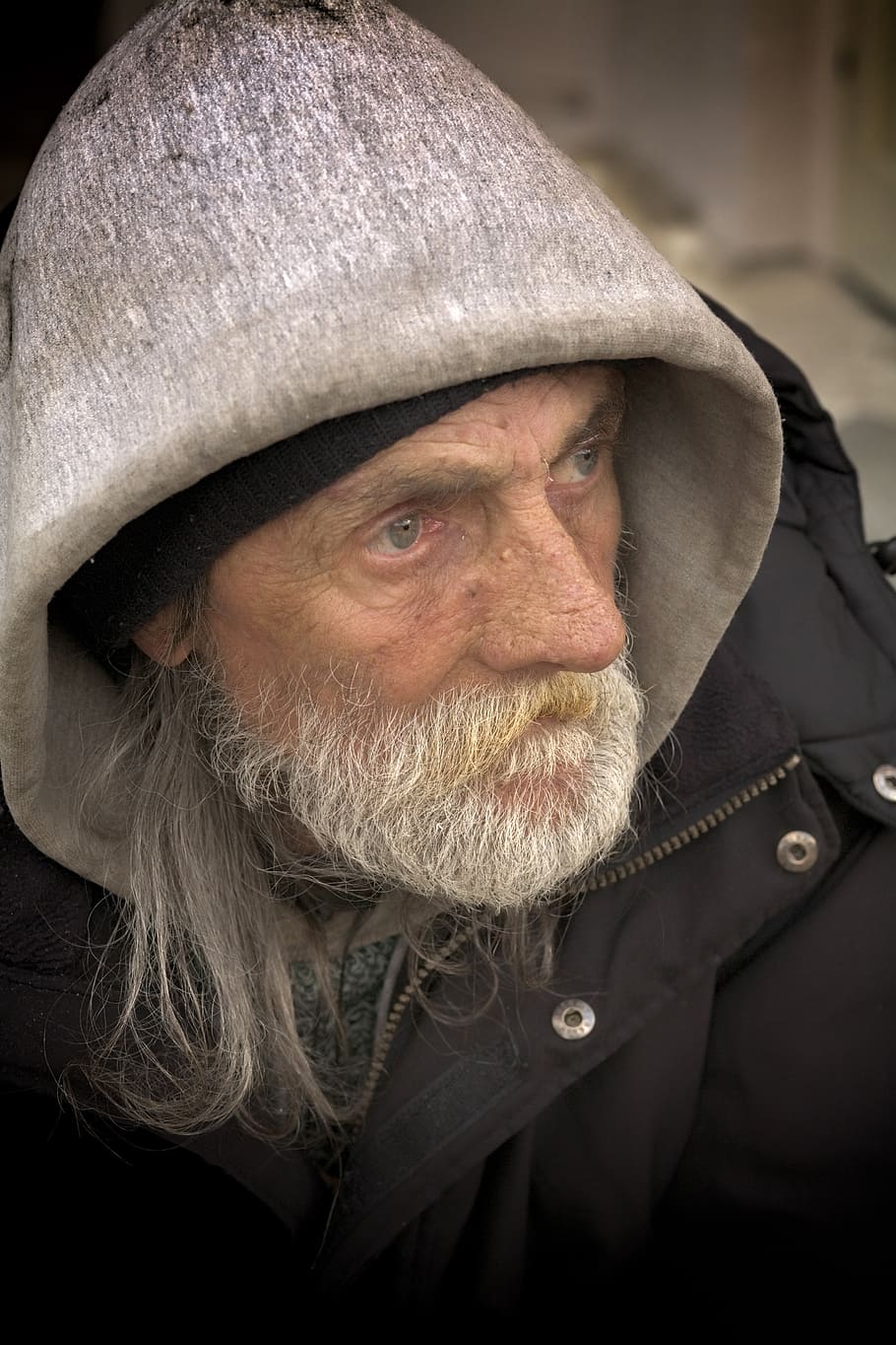man facing sideways, homeless, male, color, poverty, social, person, homelessness, life, people