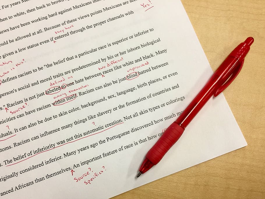 red click fan, mistakes, editing, school, red ink, corrections, first draft, teacher, red pen, marks