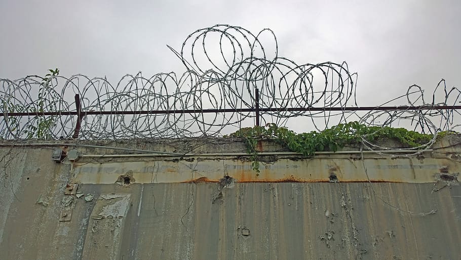Razor Wire, Prison, Fence, wire, razor, barbed, security, secure, barrier, criminal