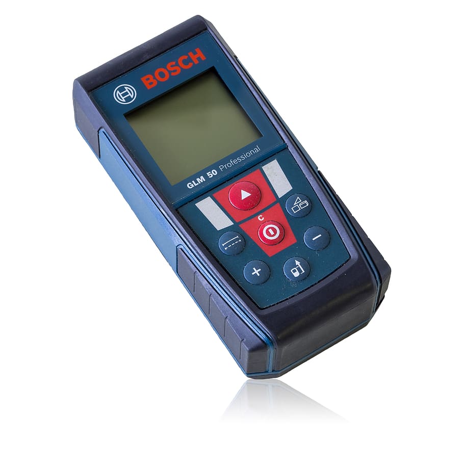 bosch professional glm 50, digital, display, electronic, equipment, instrument, isolated, laser measure, measurement, meter