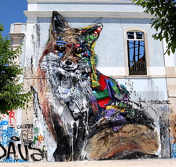 Fotos arte callejero de lobo libres de regalías | Pxfuel