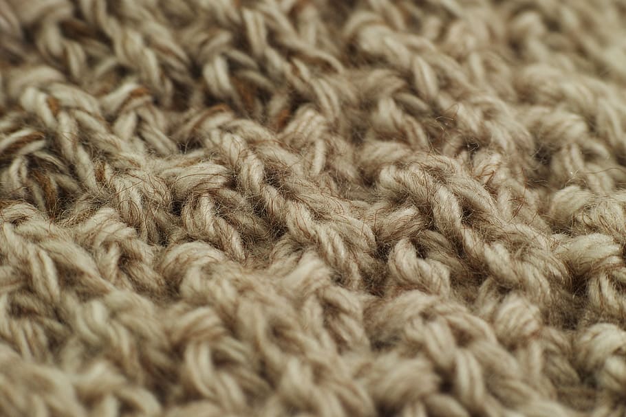 closeup, photography, brown, knitted, mat, fabric, wool, yarn, kazakh, cardigan
