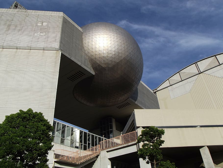 planetarium, japan, japanese, science, hitachi, building, edifice, architecture, modern, built structure