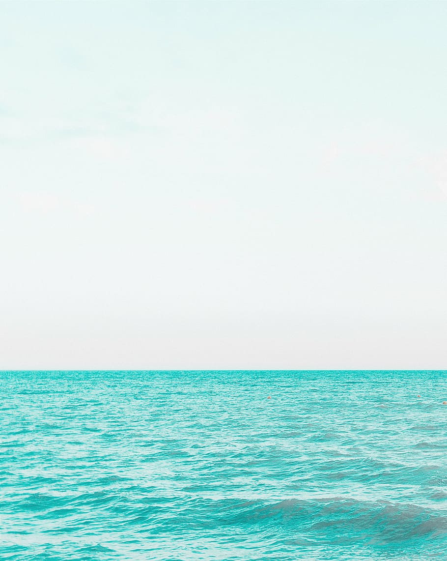 corpo de água, mar, oceano, azul, água, ondas, natureza, horizonte, verão, planos de fundo