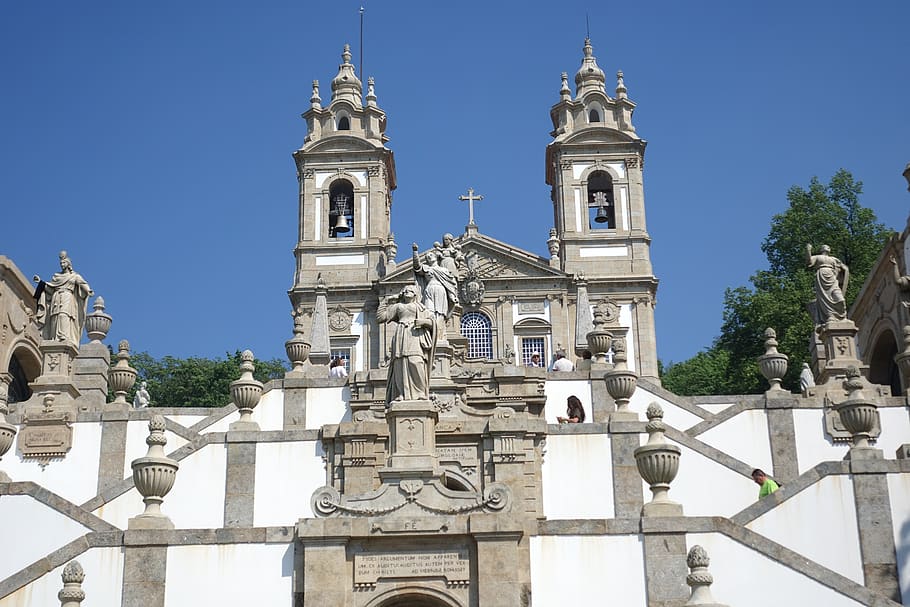 braga, portugal, 2018, historic, sky, belief, architecture, religion, building exterior, built structure