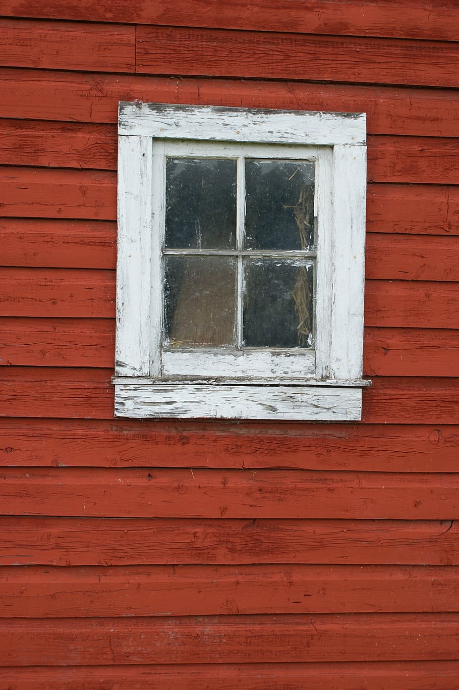 white wooden windowpane, window, old, barn, red, vintage, wall, building, antique, wood