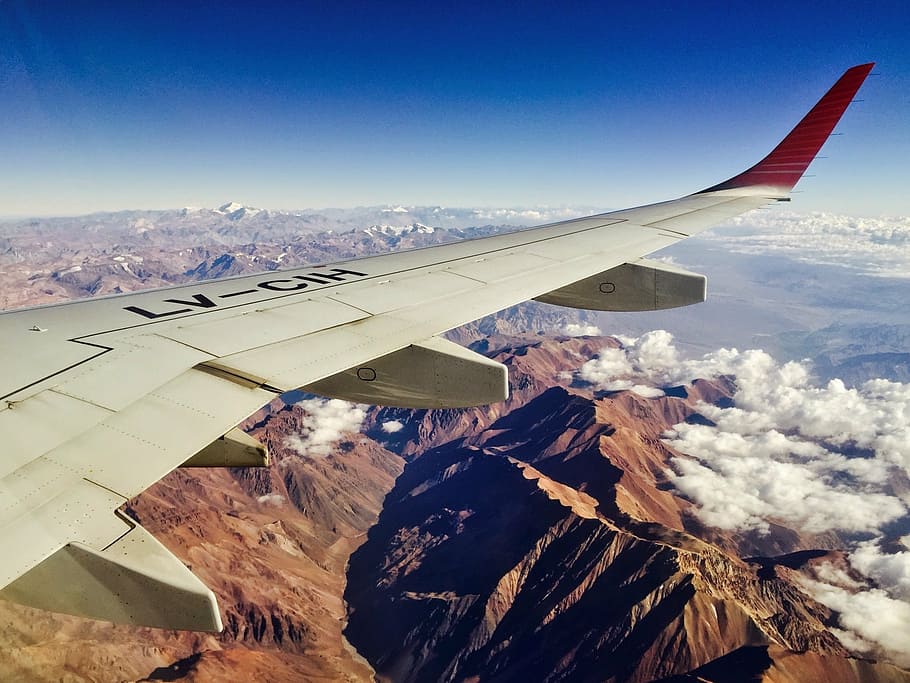 flight, sky, mountains, airplane, flying, air Vehicle, travel, transportation, aircraft Wing, commercial Airplane