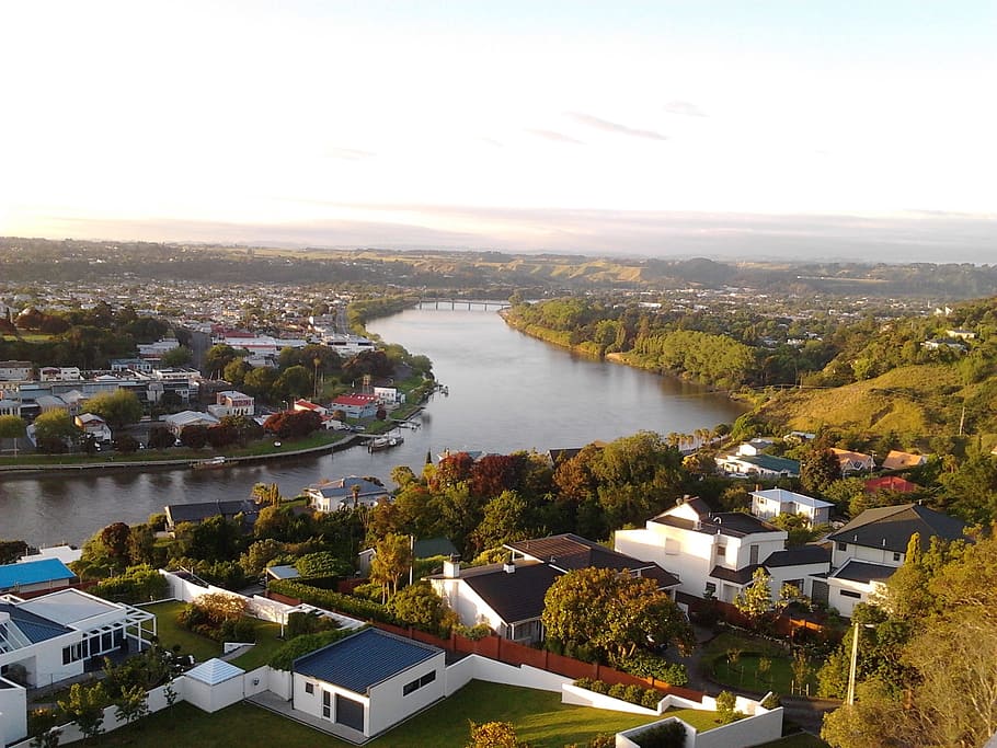 Landscape, Whanganui River, river, whanganui, wanganui, new, zealand, sundown, building exterior, architecture