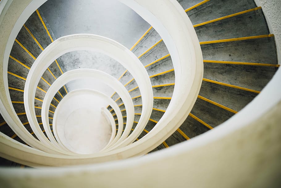 spiral staircase, spiral, staircase, photography, architecture, building, stairs, steps and staircases, steps, abstract