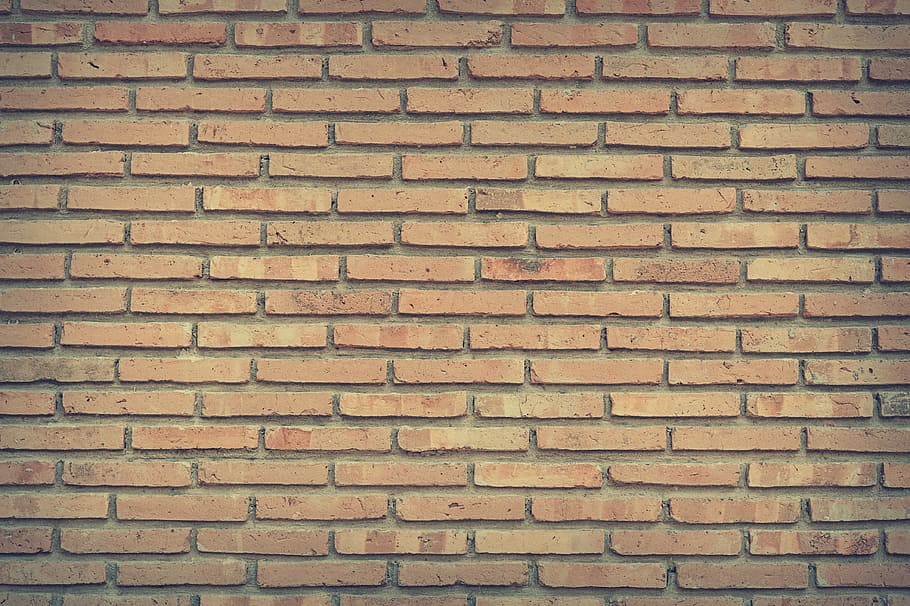 brown brick wall, architecture, art, background, block, brick, brickwork, brown, building, cement