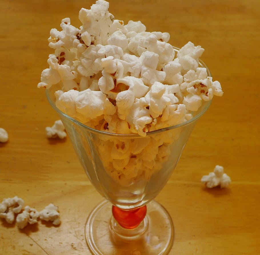 popcorn parfait, snack, food, popcorn, food and drink, table, indoors, freshness, close-up, indulgence