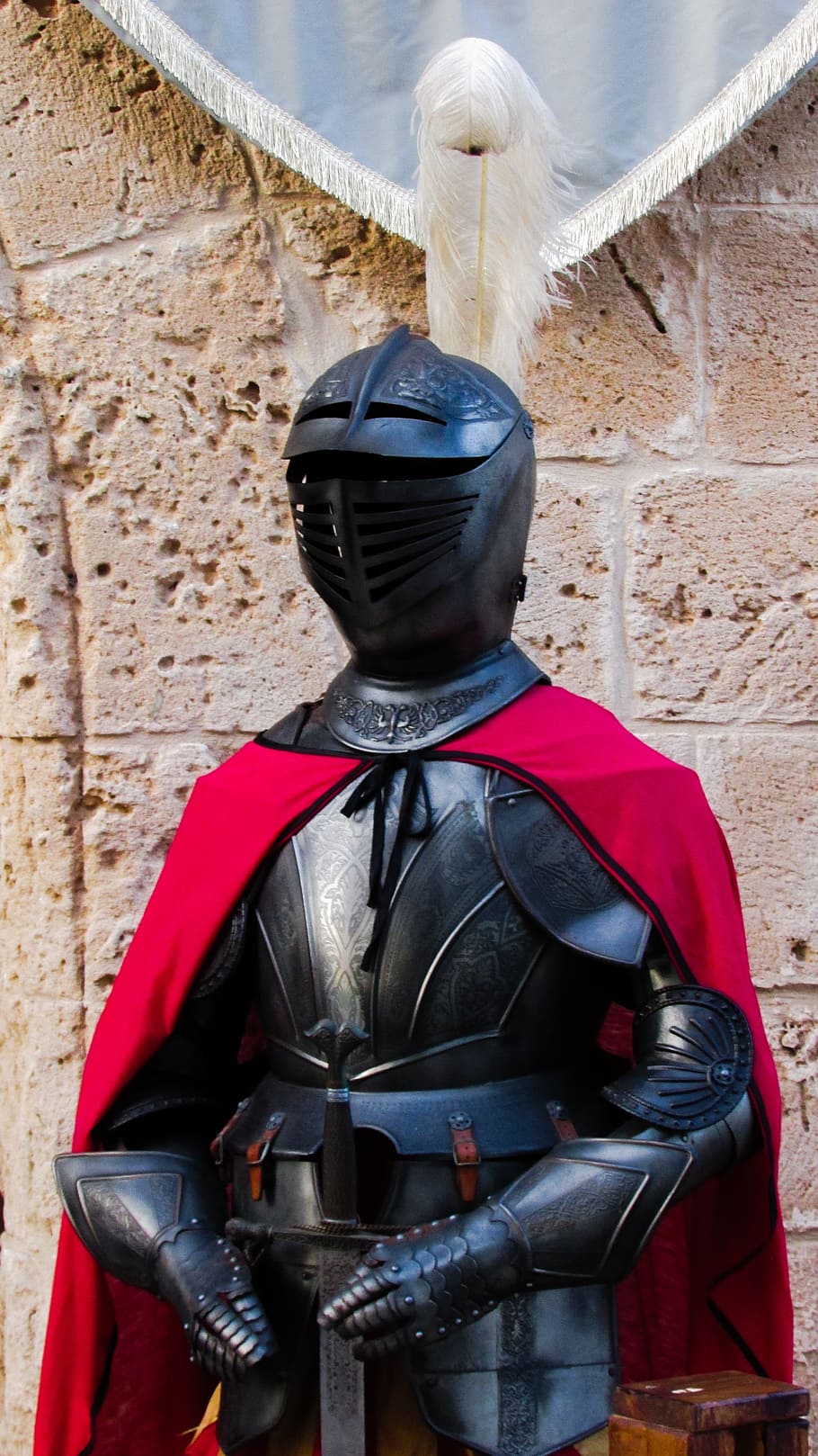 Armor, Medieval, Metal, Helmet, protection, sword, military, suit, vintage, metallic