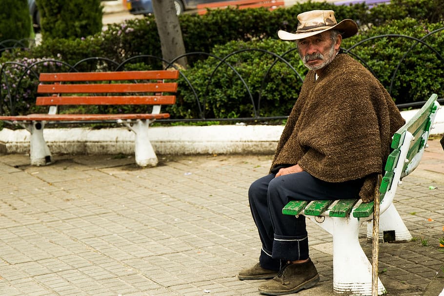 Boyaca, Elder, old age, old, park, one man only, one mature man only, only men, mature adult, one person
