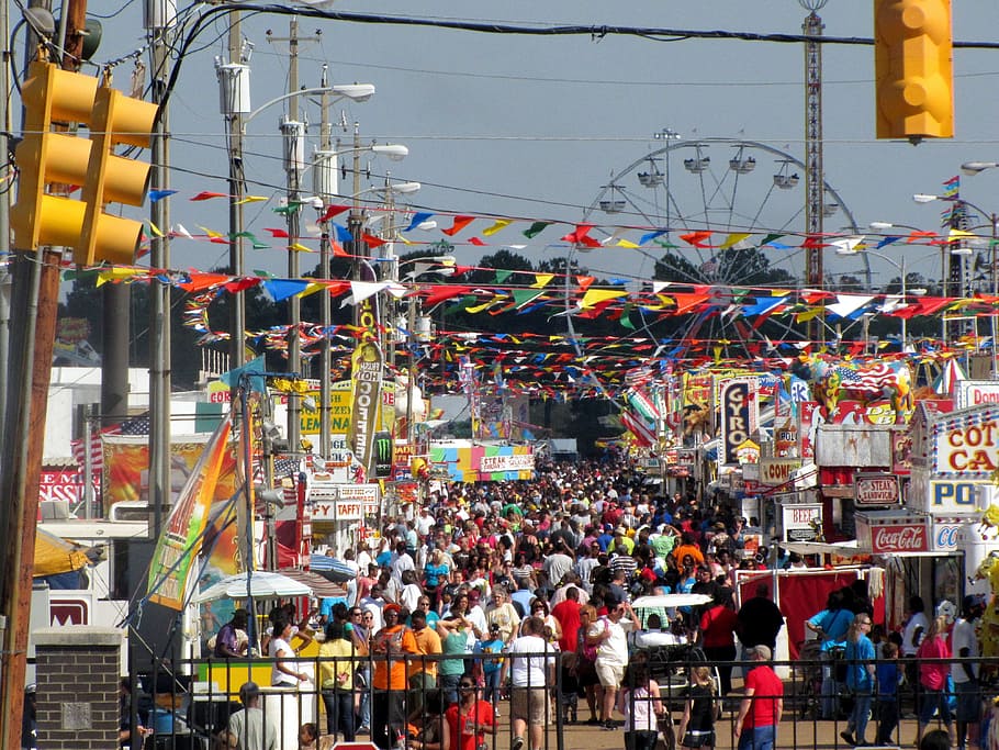 people gathering, ferris, wheel, Fairground, Fair, State, Carnival, amusement park, ferris wheel, entertainment