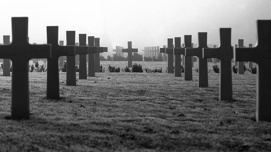 memorial de guerra, día de conmemoración, militar, cementerio, monumento, veterano, en una fila, tumba, sin gente, lápida