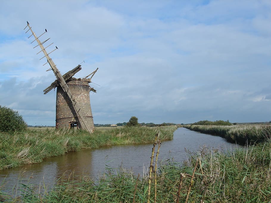 Windmill, Abandoned, Derelict, Landscape, old, mill, architecture, wind, traditional, rural