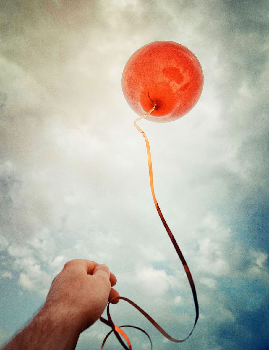 globo, dejar, decoración, globo volador, volar, deseos, la adopción de, niños, vuelo, nube