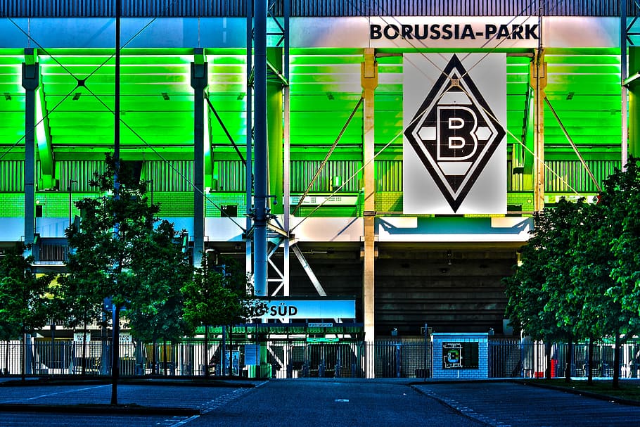 borussia-park banner, Borussia, Stadium, Football, football stadium, viewers, sport, football fan, enthusiastic mönchengladbach, bleachers