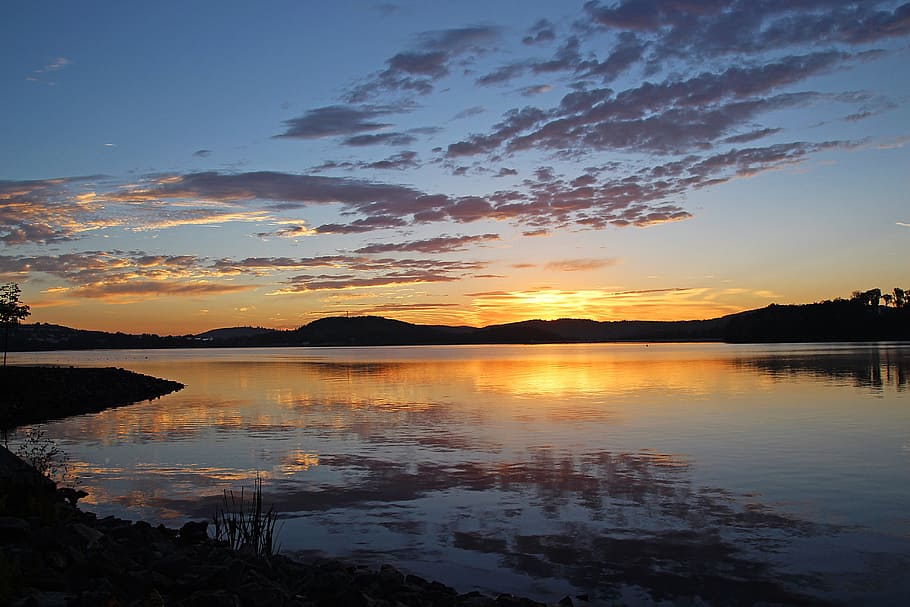 calm, body, water, golden, hour, Morning Sun, Morning Light, Mood, morning, morgenrot