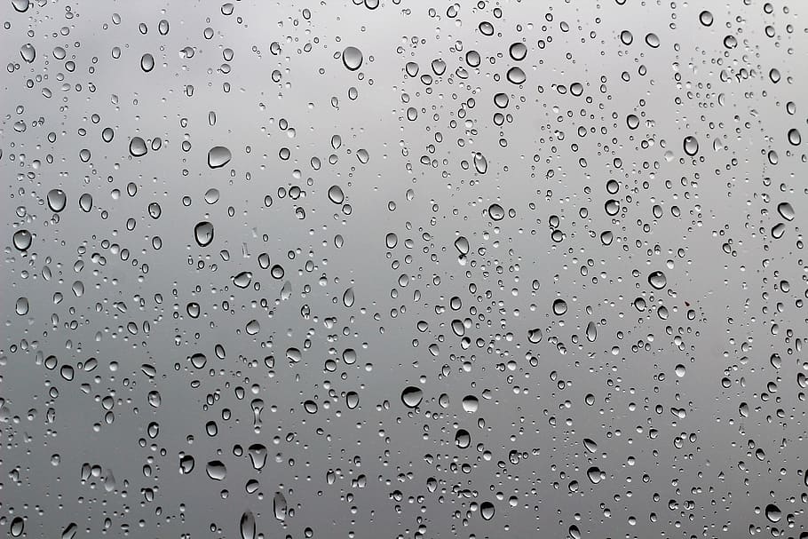 jendela, kaca, tetesan hujan, air, musim gugur, hujan, tetesan, transparan, cair, bening