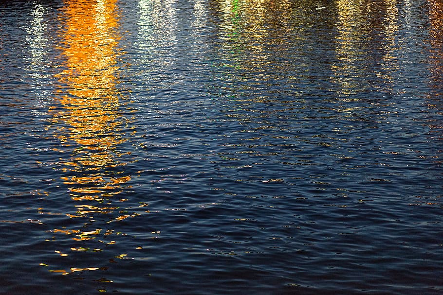 水の夕日, 黄金, 時間, 水, 夕日, ゴールデンアワー, 風景, 反射, 自然, 湖