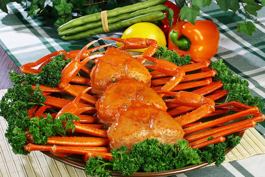 stir, fry crab dish, broccoli, tomato, snow crab, steamed crab, usually the eugene, seafood, food and drink, food
