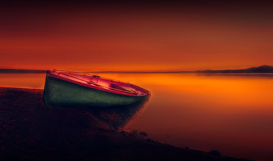MG, 0203, body of water, boat, golden, hour, water, nautical vessel, sky, sunset