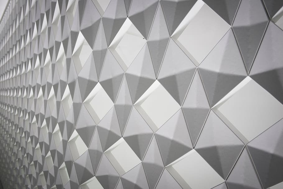 wall, gray, abstract, pattern, backgrounds, full frame, geometric shape, design, shape, architecture