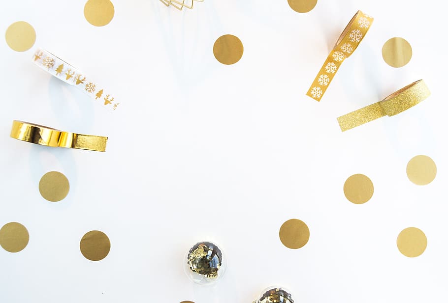gold-color ribbons, gold, ribbon, craft, gift, large group of objects, cut out, white background, copy space, torn - Pxfuel