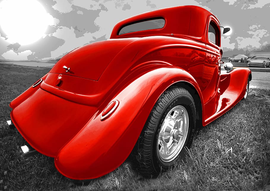 hot rod, old, car, retro, classic, vintage, automobile, auto, transportation, hotrod