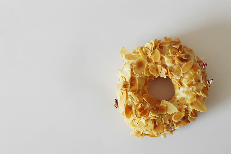 almond donut, Almond, donut, almonds, nut, nuts, sweet, food, snack, food and drink