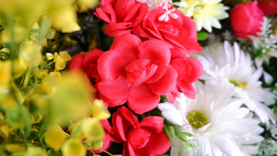 flowers, plastic, fake flowers, flower, beauty in nature, flowering plant, freshness, close-up, nature, red