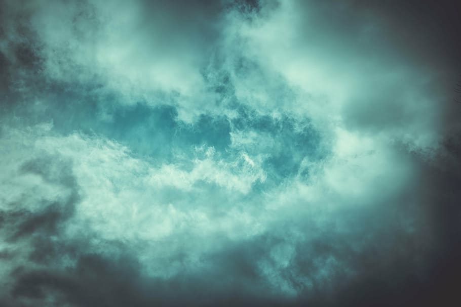 branco, preto, nuvens, textura, céu, vento, tempestade, clima, foto, nevoeiro