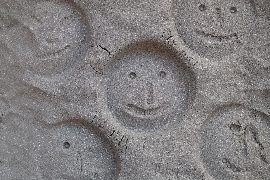 Sand, Kinetic, Magic, Child, Play, funny, fun, smiley, face, grin