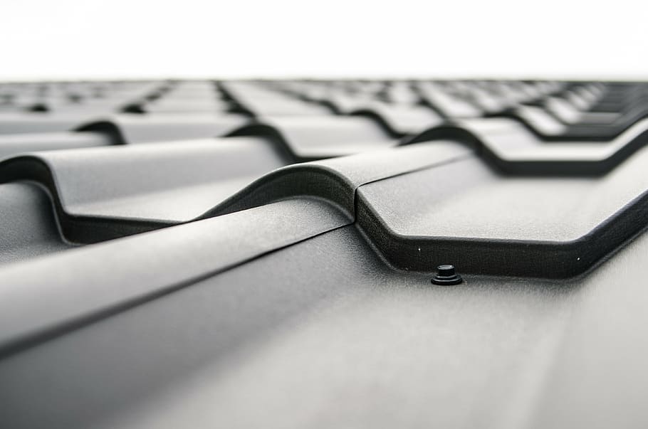 grey steel roof, roof plate, tiles, brick, black, the roof of the, tile, steel sheet, computer, keyboard