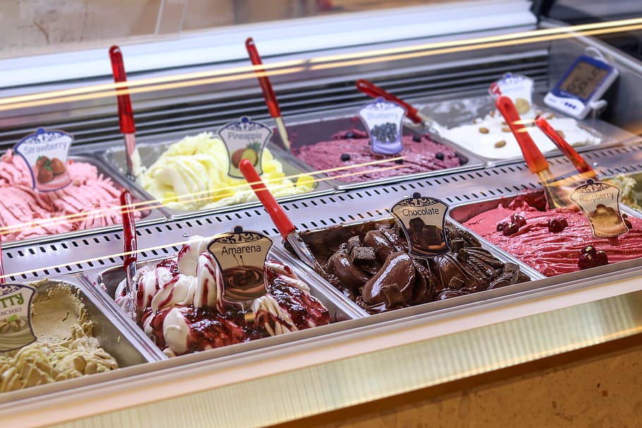 gelato, seoul, coex, ice cream, dessert, food and drink, food, choice, variation, retail